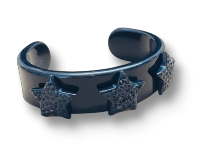 MCrystal Star Wide Cuff Bracelet