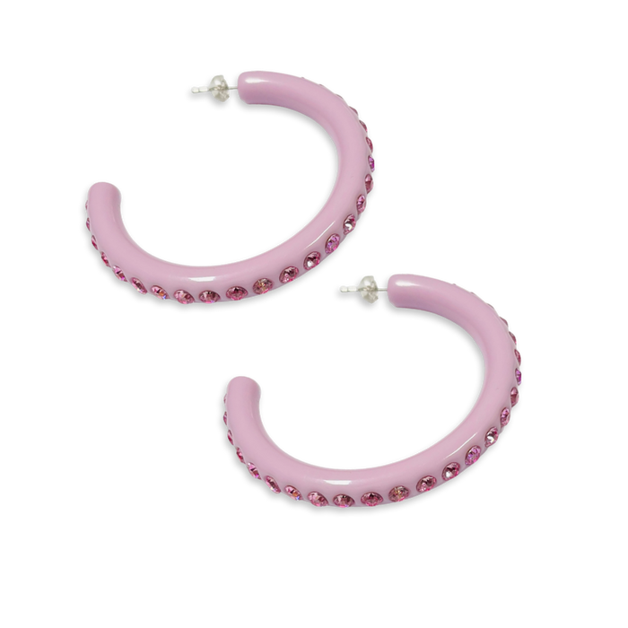 Extra Large Crystal Hoop Earrings