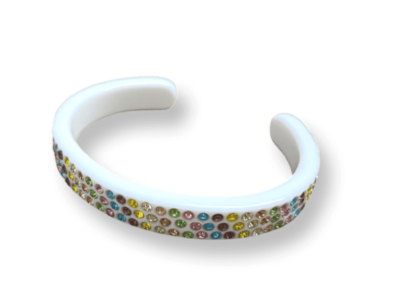 Thin Crystal Encrusted Cuff Bracelet