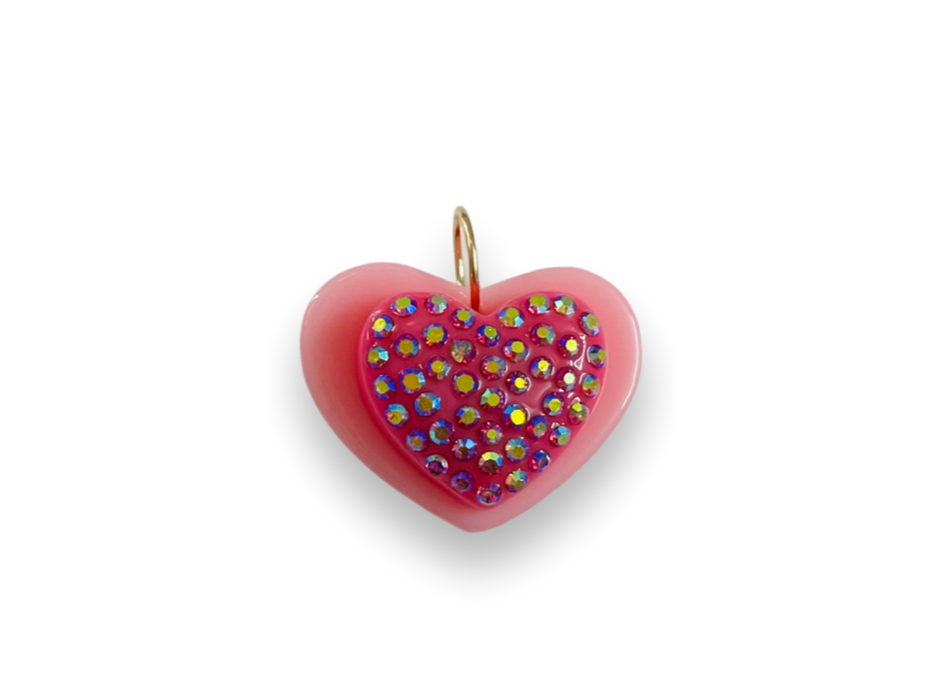 Crystal Double Heart Pendant