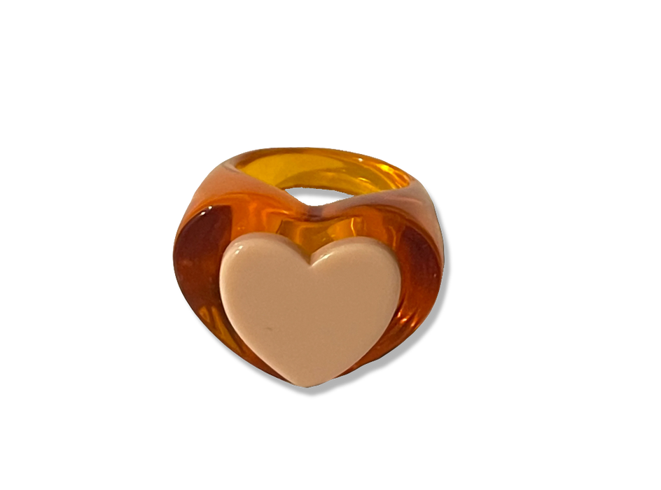 Double Heart Base Ring