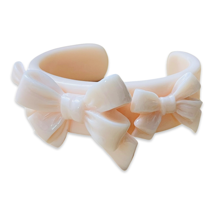 Ribbon Bow Wide Cuff Bracelet