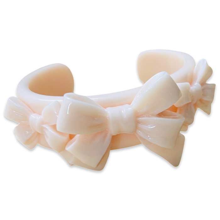 Ribbon Bow Wide Cuff Bracelet
