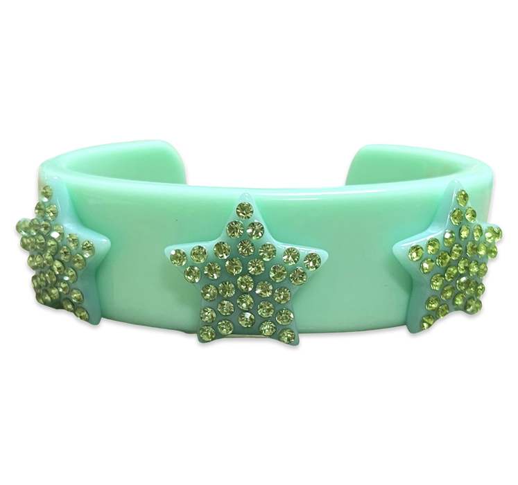 MCrystal Star Wide Cuff Bracelet