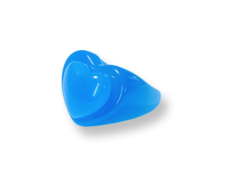 Puffy Heart On Heart Base Ring
