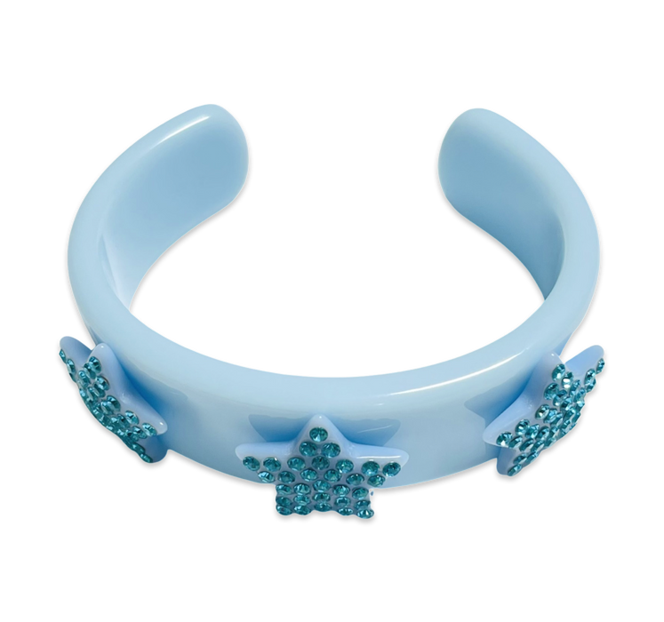 MCrystal Star Wide Cuff Bracelet