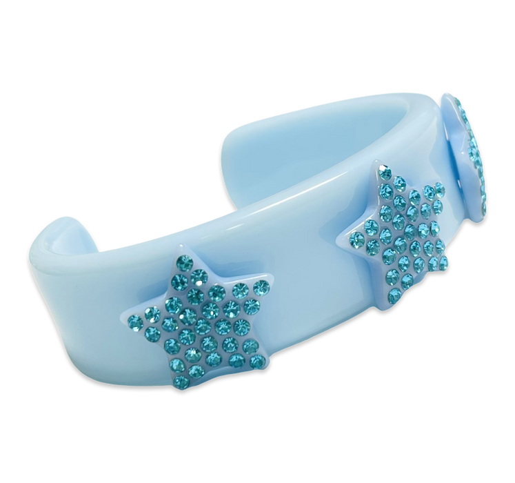 MCrystal Star Wide Cuff Bracelet