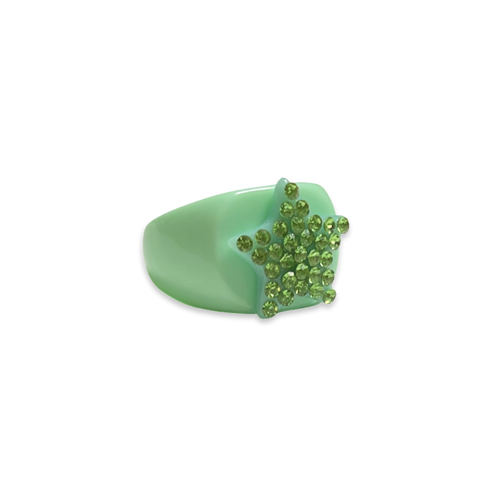 Classic Small Crystal Star Ring