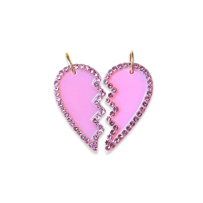 BFF Crystal Broken Hearts Pendant