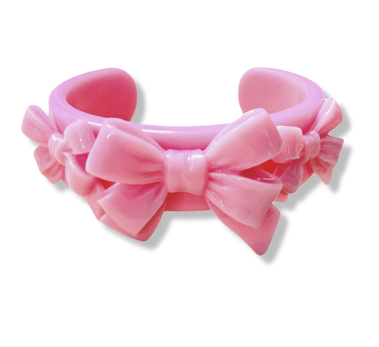 Ribbon Bow Wide Cuff Bracelet
