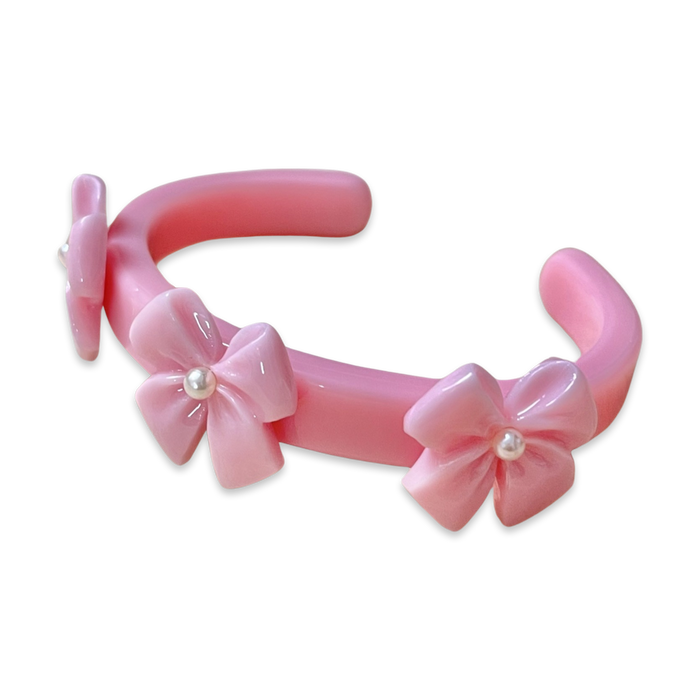 Pearl Bow Thin Cuff
