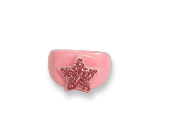 Classic Small Crystal Star Ring