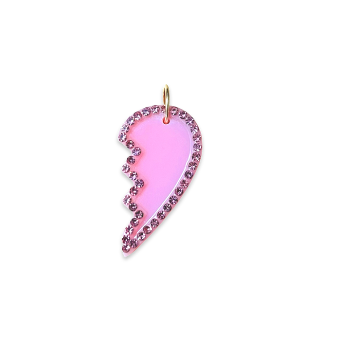 BFF Crystal Broken Hearts Pendant