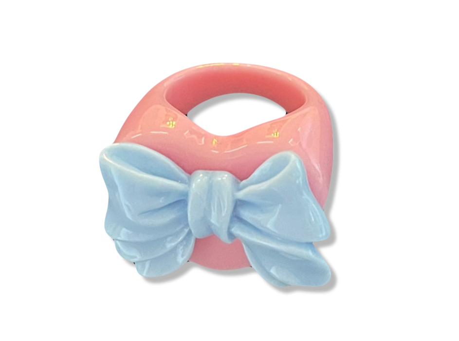 Jumbo Bow Heart Ring