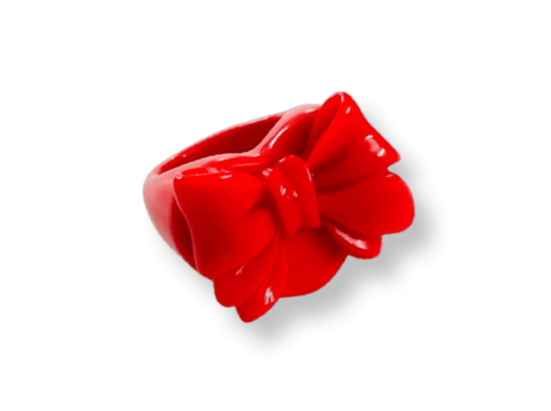 Jumbo Bow Heart Ring