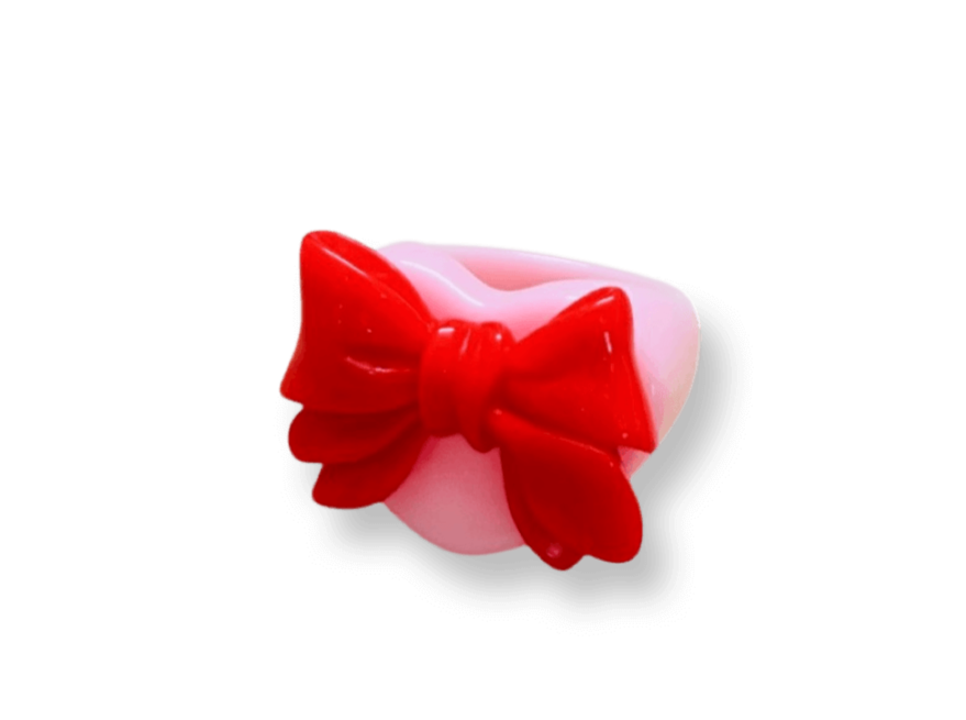 Jumbo Bow Heart Ring