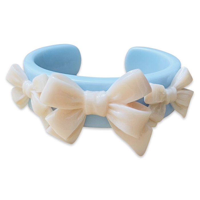 Ribbon Bow Wide Cuff Bracelet
