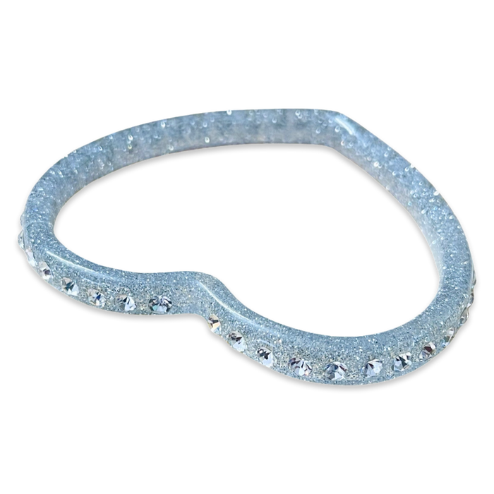 Crystal Heart Bangle Bracelet