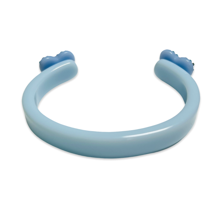 Small Crystal Hearts Cuff Bracelet