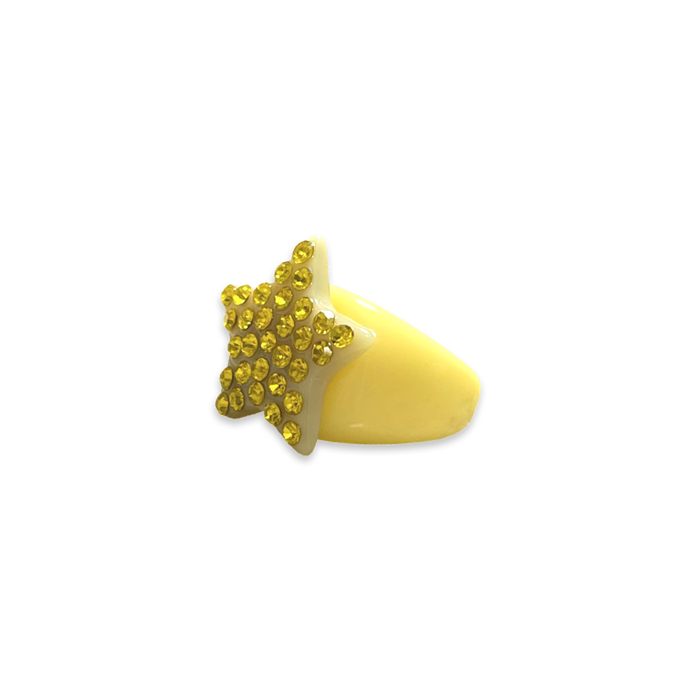 Classic Large Crystal Star Ring