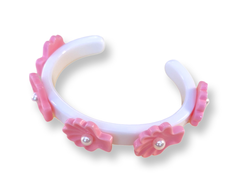 Pearl Shell Thin Cuff Bracelet