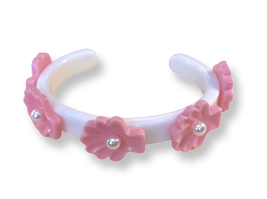 Pearl Shell Thin Cuff Bracelet