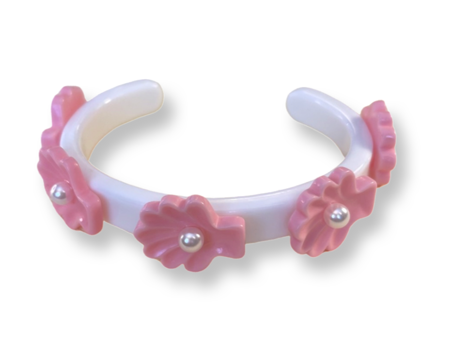 Pearl Shell Thin Cuff Bracelet