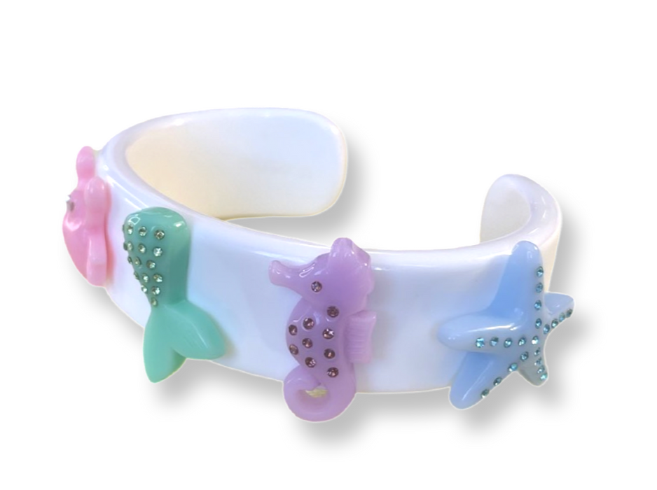 Ocean Animals Wide Cuff Bracelet