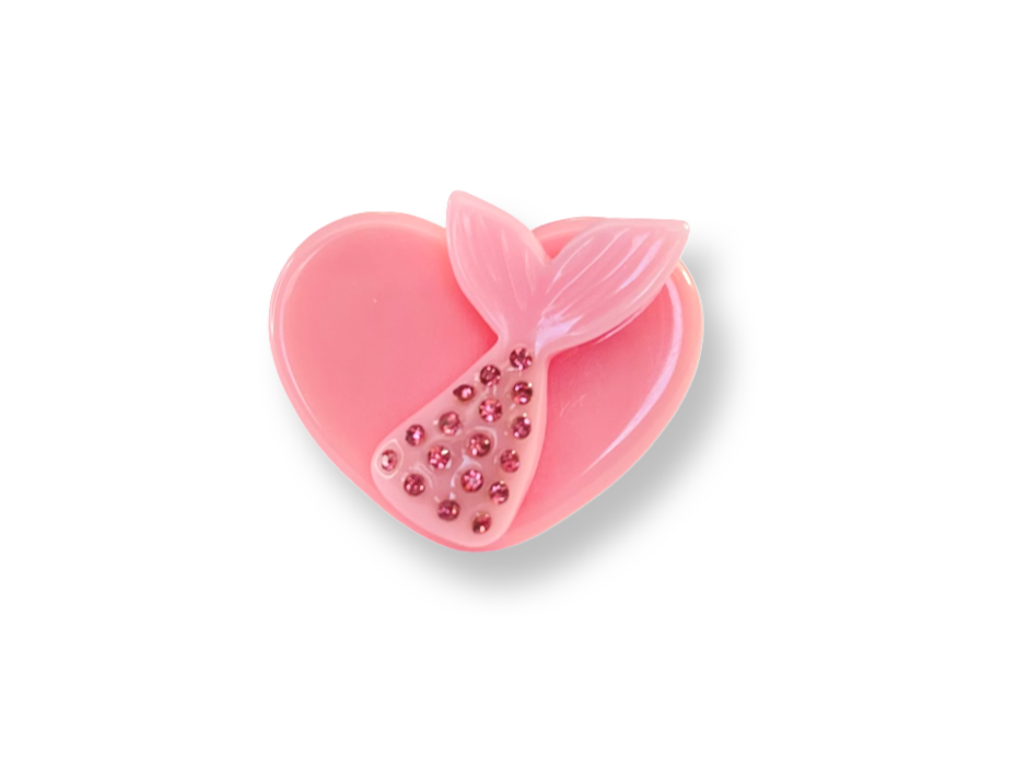 Crystal Mermaid Tail Heart Ring