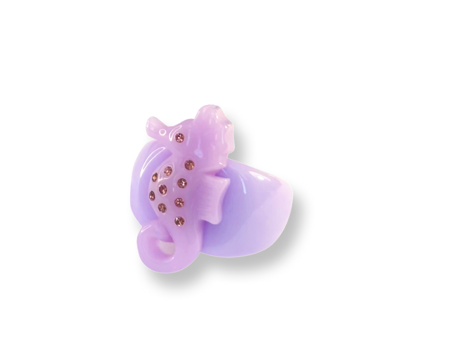 Crystal Seahorse Ring