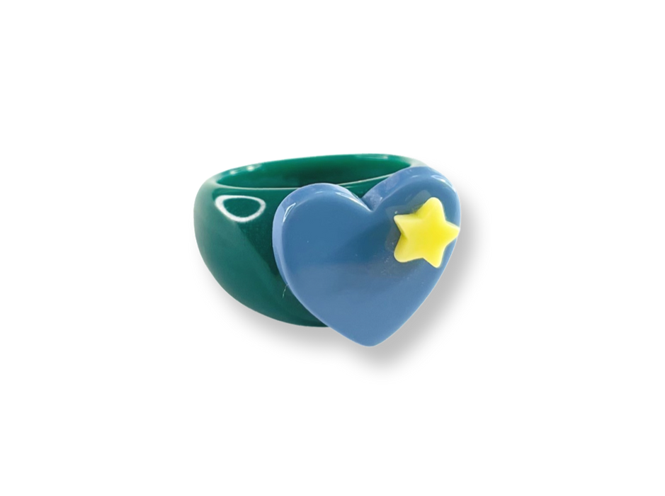 Heart Star Accent Classic Ring