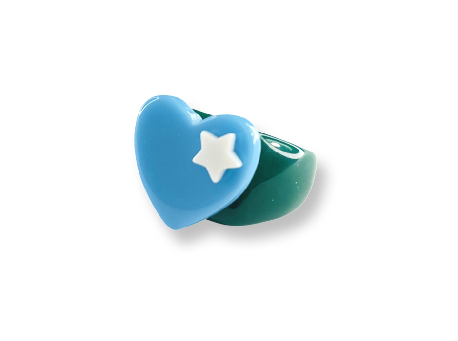 Heart Star Accent Classic Ring