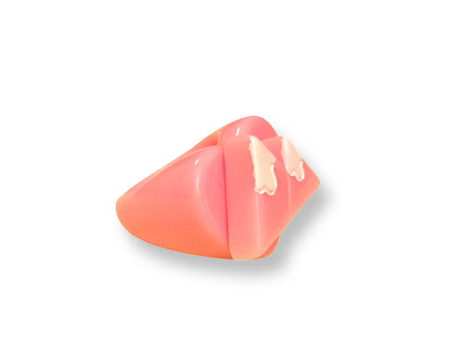 Pink Mountains Heart Ring