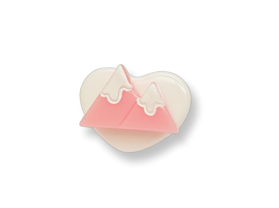Pink Mountains Heart Ring