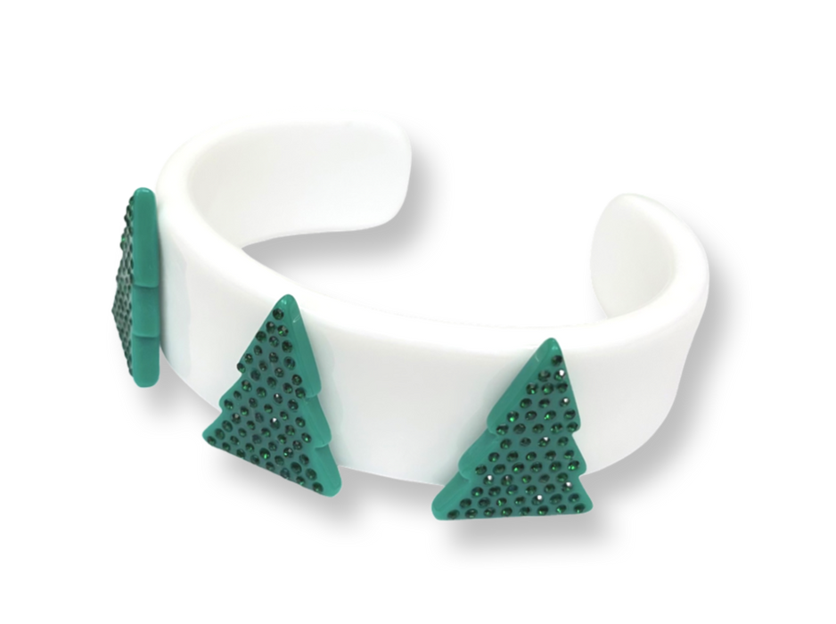 Pine Tree Wide Cuff Bracelet