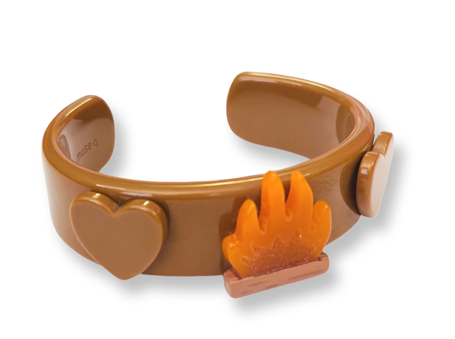 Camp Fire Wide Cuff Bracelet