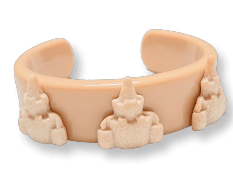 Sand Castle Wide Cuff Bracelet