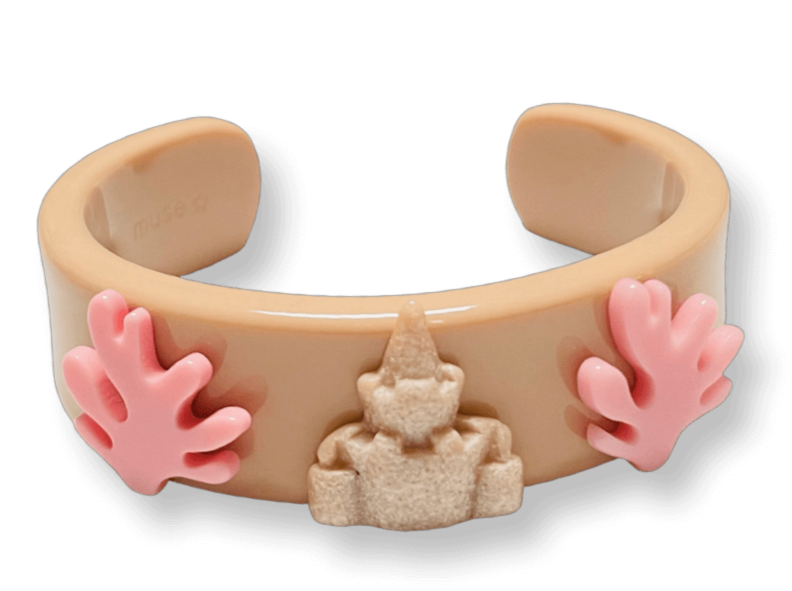 Sand Castle Wide Cuff Bracelet