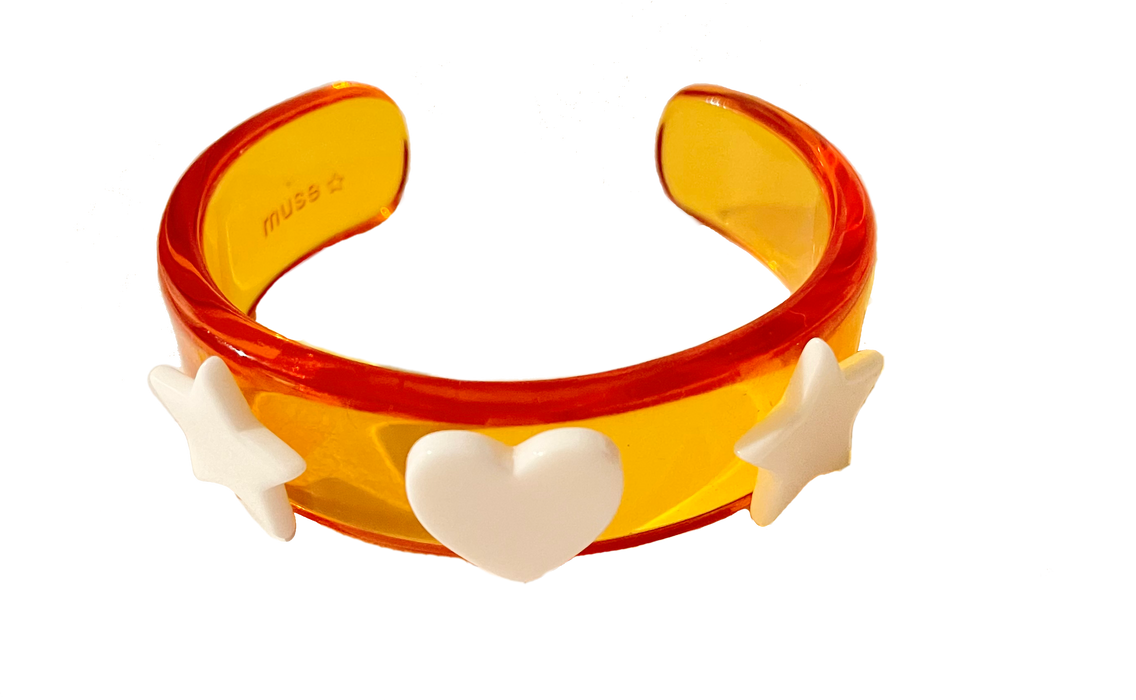 Orange Tea Enamel Cuff Bracelet