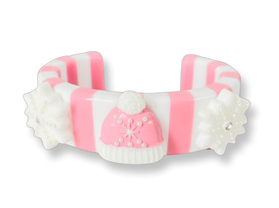 Winter Hat Snowflake Wide Cuff