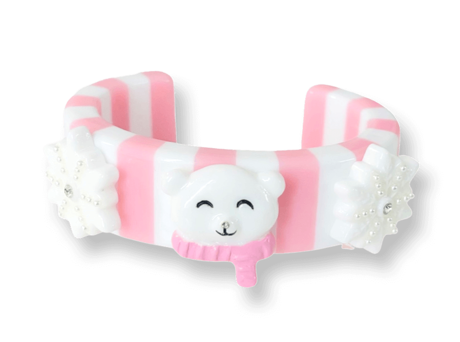 Polar Bear Snowflake Wide Cuff