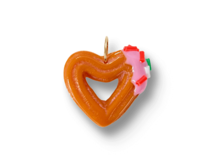 Sprinkle Churro Heart Pendant