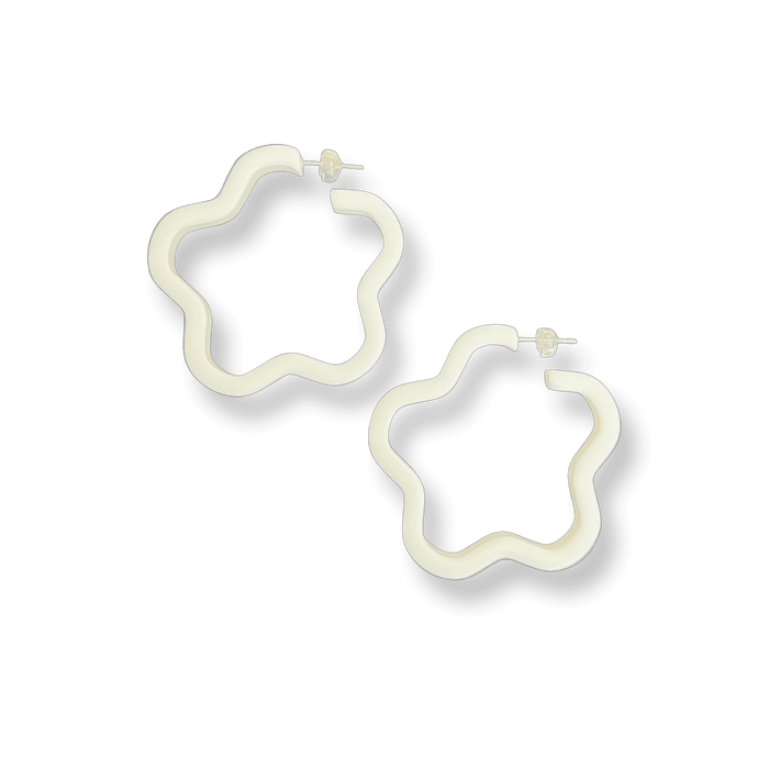 Flower Hoop Earrings