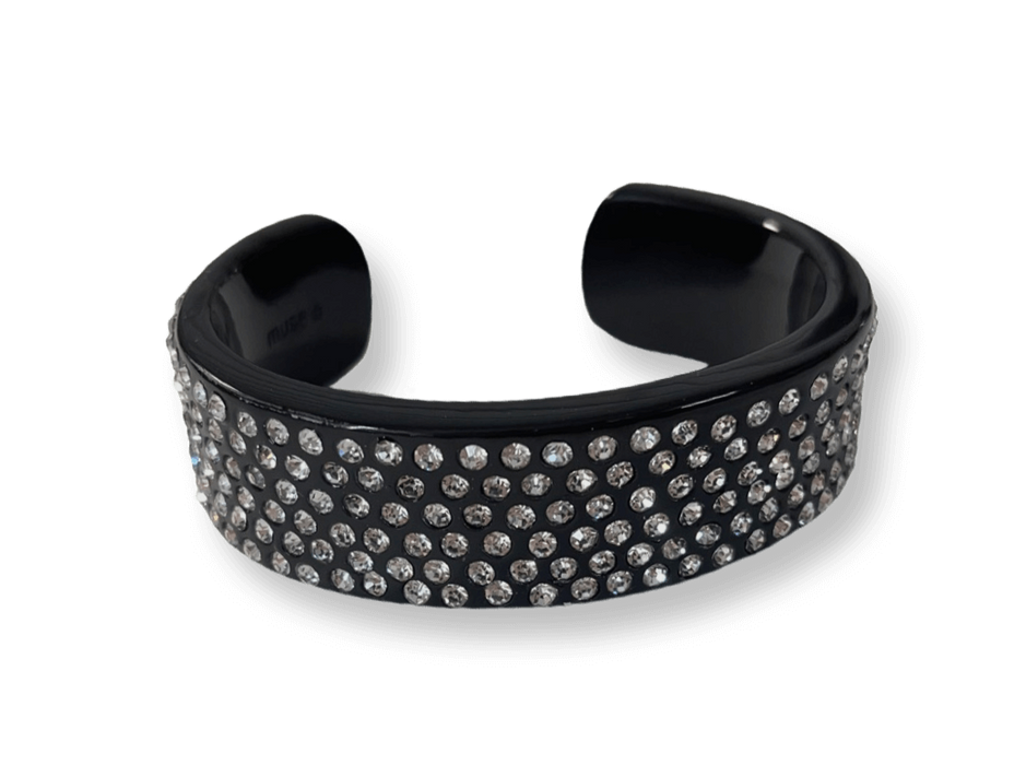 Wide Crystal Cuff Bracelet