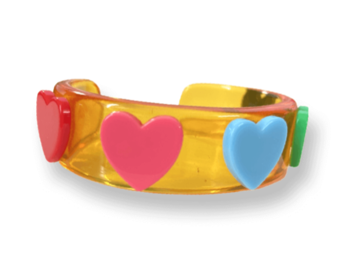 Five Hearts Wide Cuff