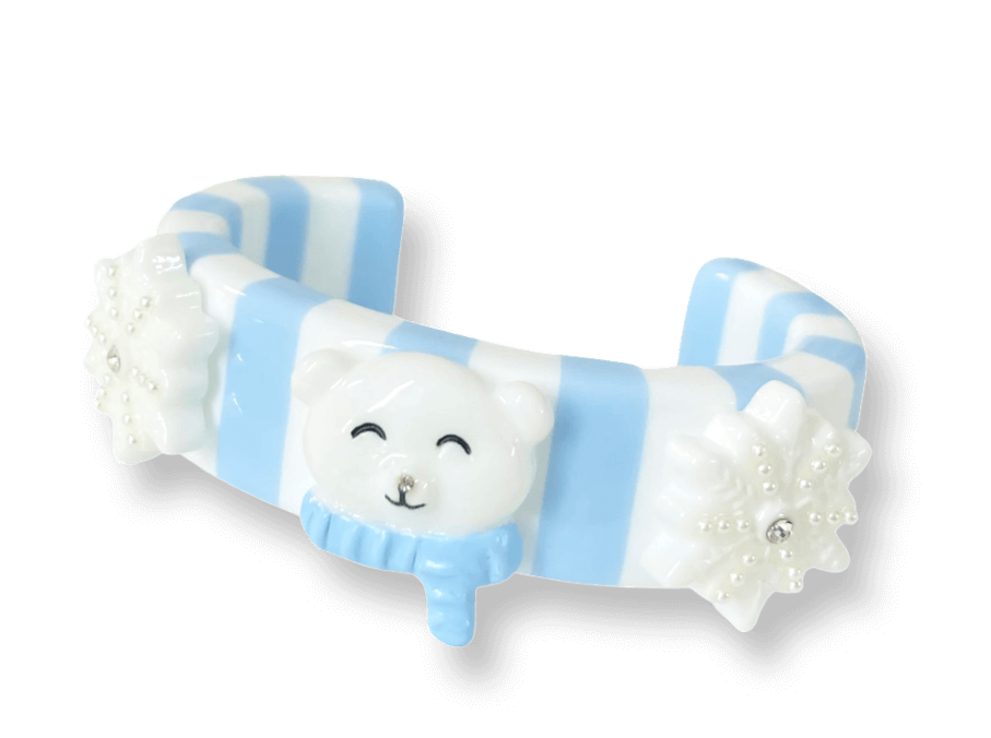 Polar Bear Snowflake Wide Cuff