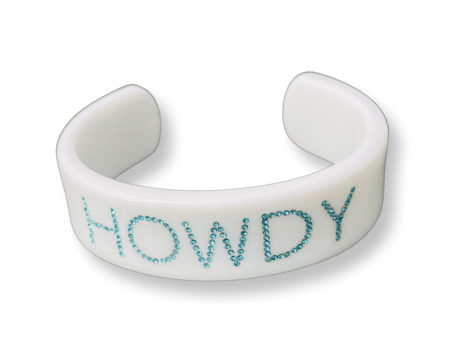Howdy Wide Cuff Crystal Bracelet