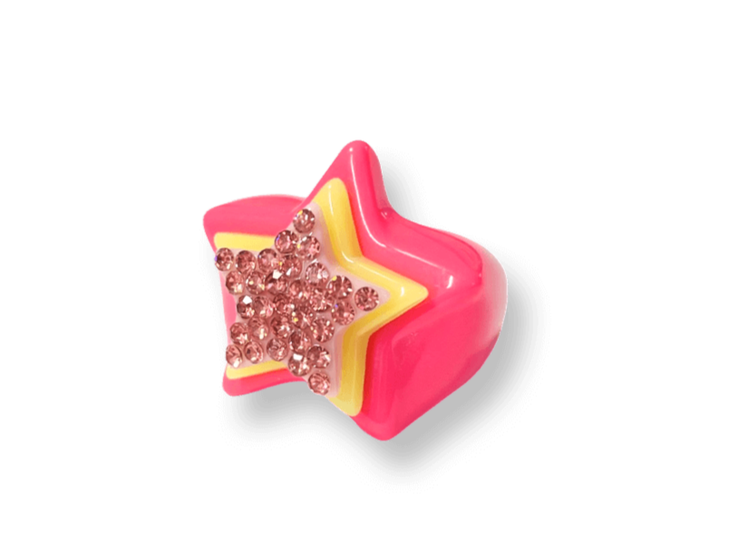 Neon Lights Pink Highlighter Star Ring