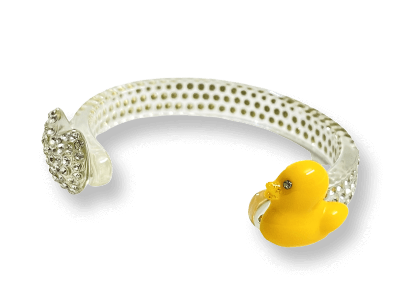Crystal Duck Floating Cuff Bracelet