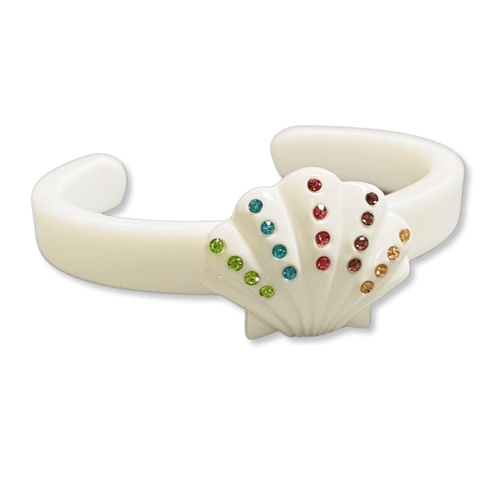 Rainbow Crystal Super Shell Thin Cuff